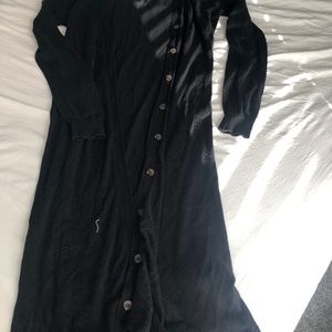 Long black cardigan
